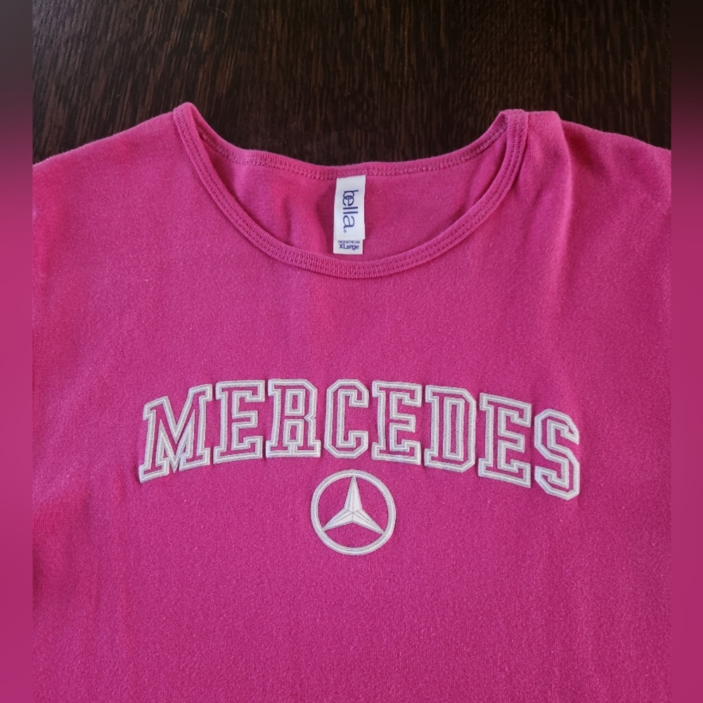 Mercedes 🚘 Tshirt Pink Ladies Size XL EUC $24